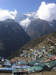 Looking down over Namche