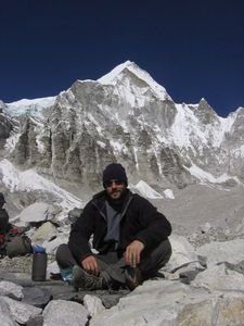 I sit and rest...finally at the Everest Base Camp