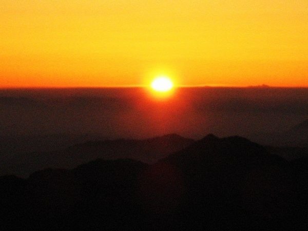 The sunrise from Mount Sinai