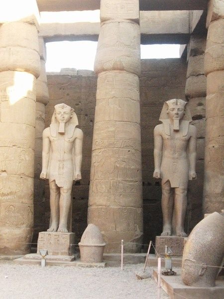 Statues stand throughout the temples of Eygpt
