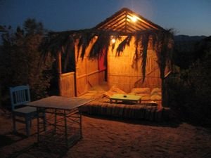 My beach cabana on the shores of the Red Sea in Nuweiba