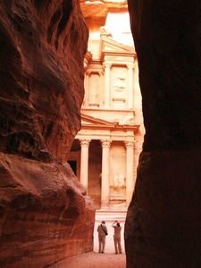 The Al-Kazhneh Treasury lies at the end of the enchanting Siq in Petra