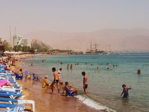 The shores of the Red Sea in Eilat