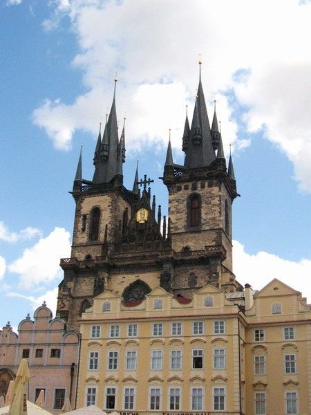 The Prague cathedral in the main square