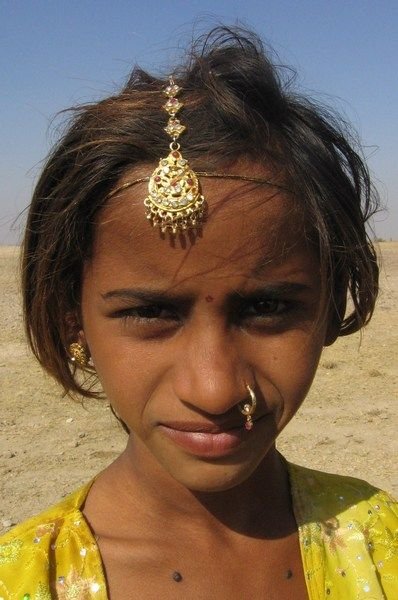 A young girl from the Rajasthan region of India