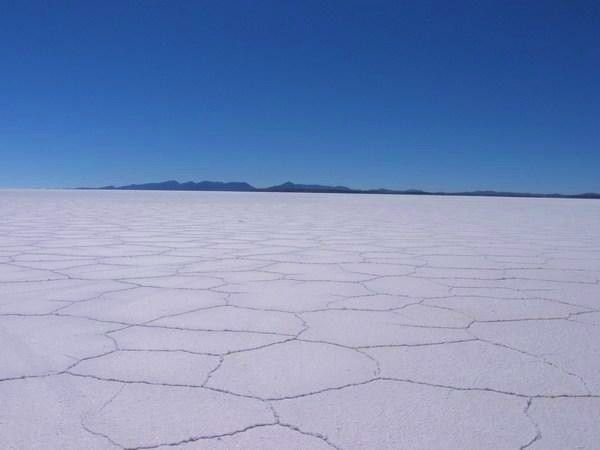 The salt flats of Salar de Uyuni