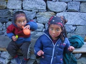 Tibetan children in the Himilayas