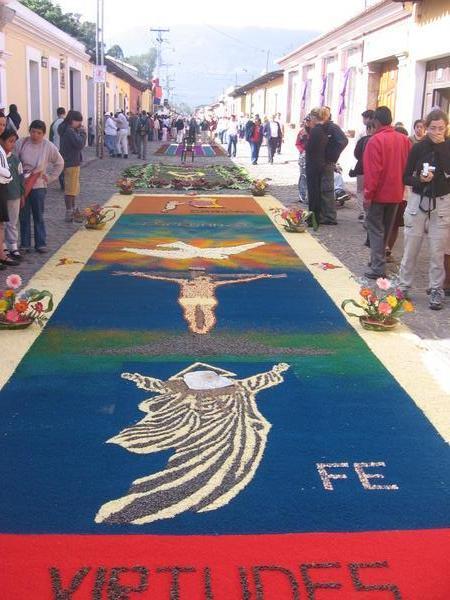 Colorful Alfombras Line the Streets