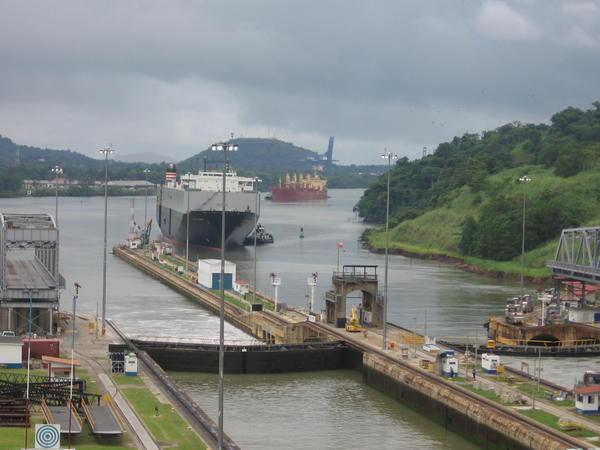 Ships Wait to Enter the Locks
