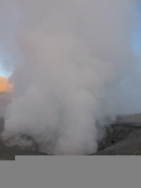 Steam Exploding from the Earth
