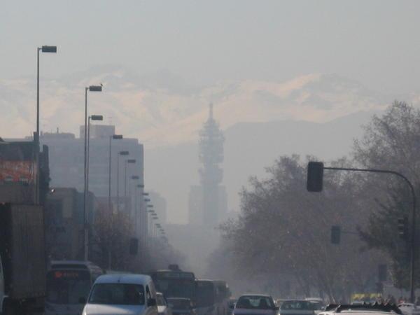 The Mighty Andes Hide Just Behind the Smoggy Haze of the City