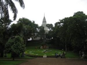 Wat Phnom from a distance