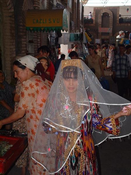 Traditional silk wedding dress