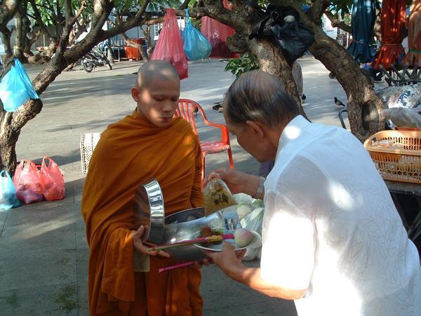 Giving alms