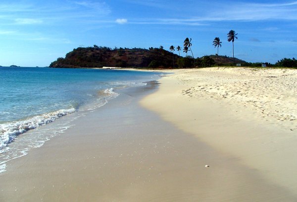 Empty beach in Antigua