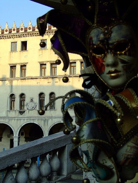 Typical masks worn during the Carnival of Venice