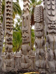 Totems in The Place of Refuge