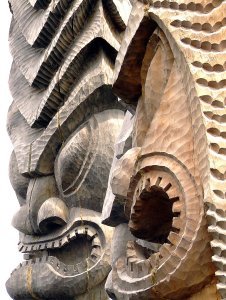 Tiki carving detail