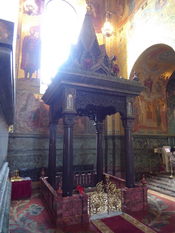 Alexander II murder spot, inside church