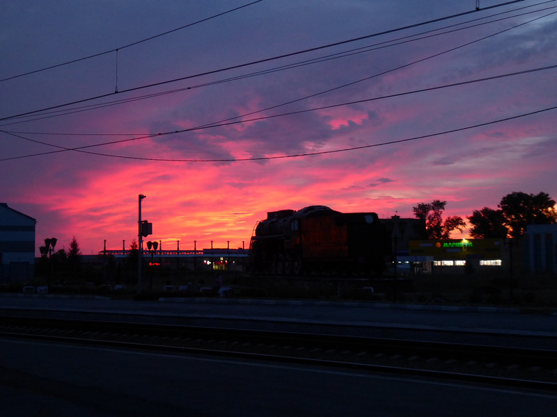 Train sunset