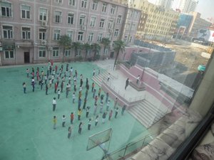 School from hotel window