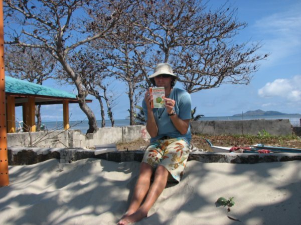 reading at sandfly beach