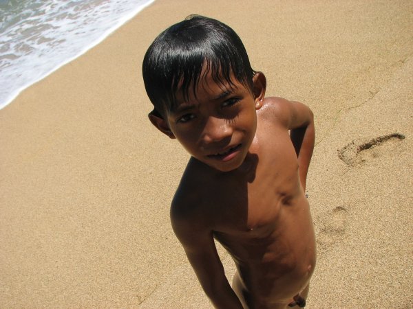 kid on the beach