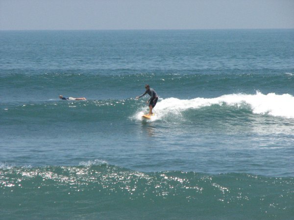 Matt on the wave at Canggu