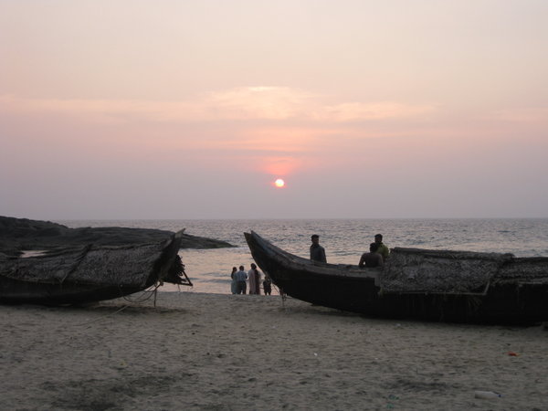 fishermens boats on the beach
