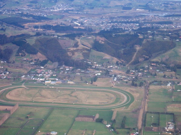 The race track.