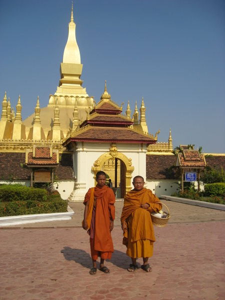 Monks at the Great Stupa