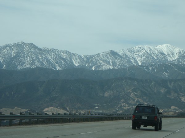 Montagnes sur notre retour en Californie