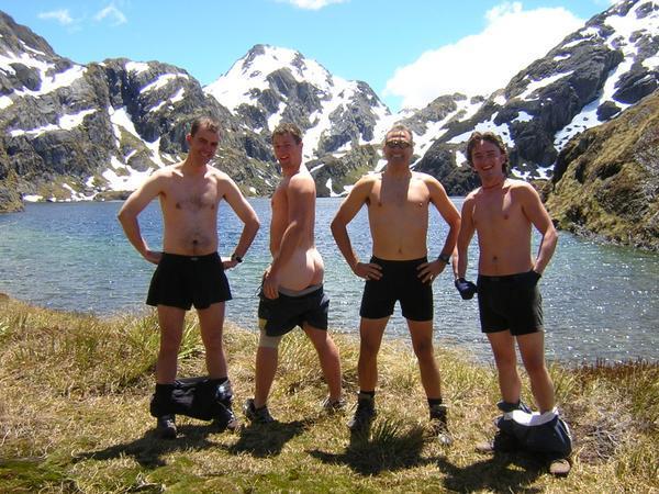 Up in the freezing cold mountains we decided it would be cool to strip