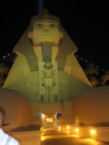 Great Sphinx of Giza in front of Luxor