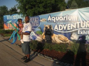In front of aquarium 2