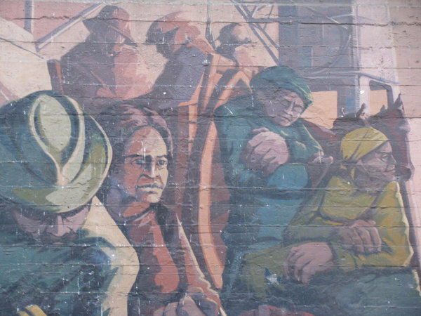 Mural on the wall of Bonbonera, Boca's stadium