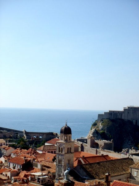 Climbing the wall of Dubrovnik