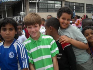 Lukas, Abdudamen, and Antonio at school