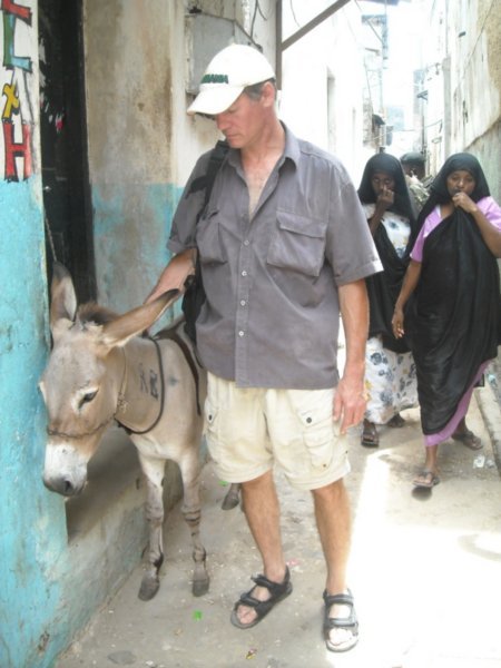 Tadas with Lamu donkey