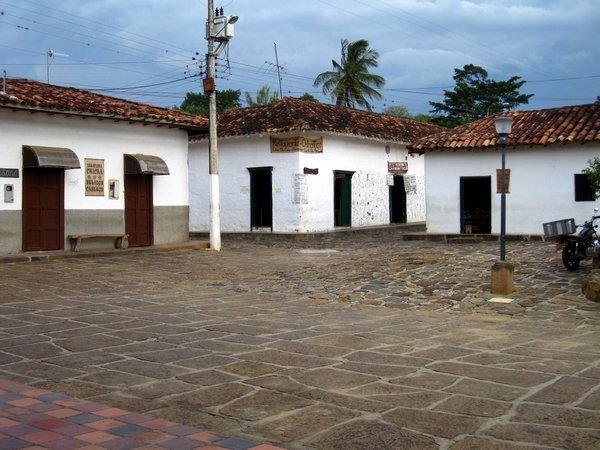 Fossils in the main square in Guane