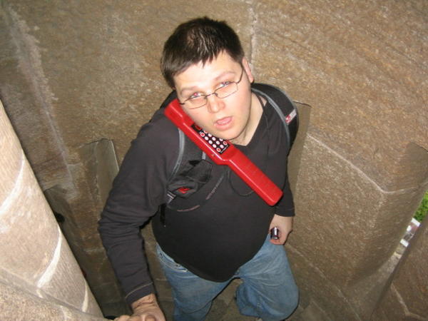 Paul, climbing the Wallace monument