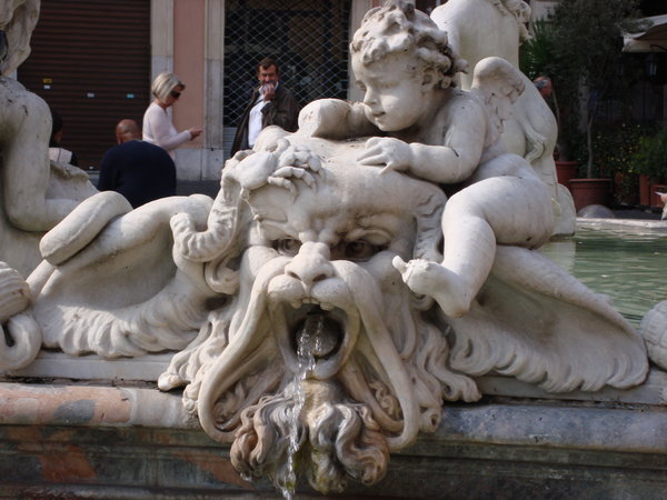 detail of one of Bernini's fountains