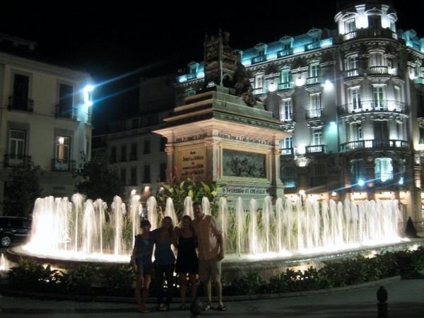 In Front of the Christopher Colombus Fountain