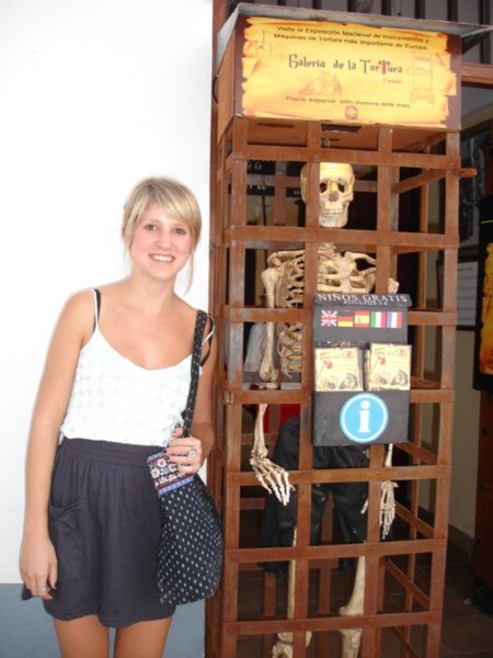 Becca and a Skeleton
