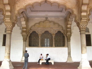 la salle du trone du fort d'Agra