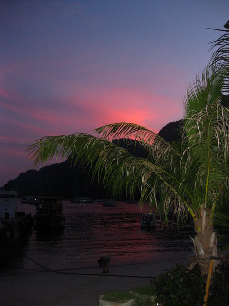 coucher de soleil a Koh Phi-Phi Don