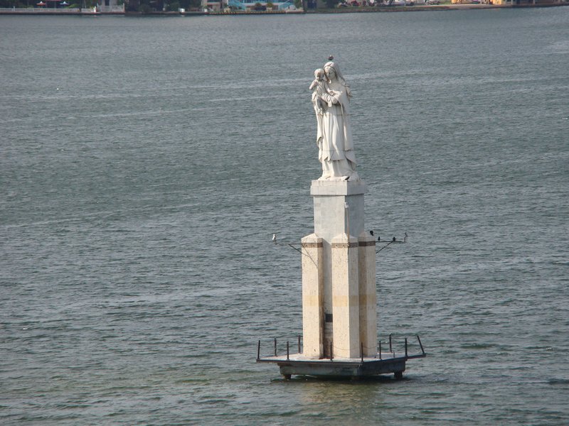 A statue in the harbor