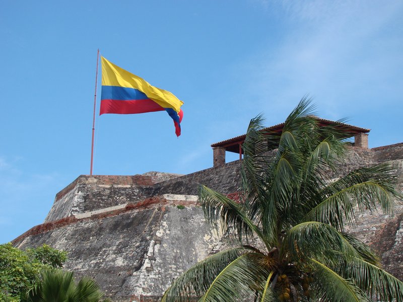 Columbia Flag at the fort