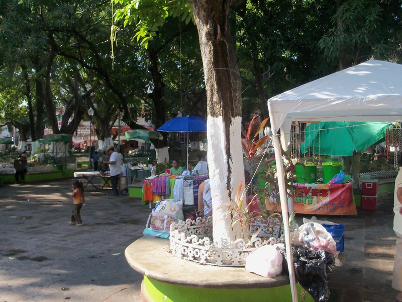 Market beside the church