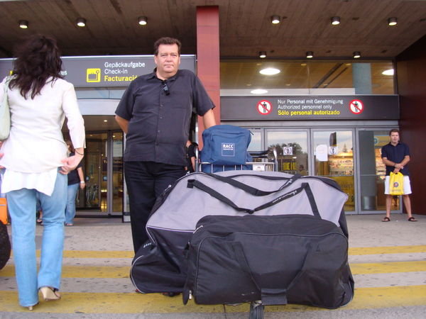 fat boy with luggage